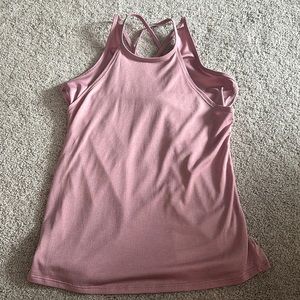 Pink Target cross-back workout tank top